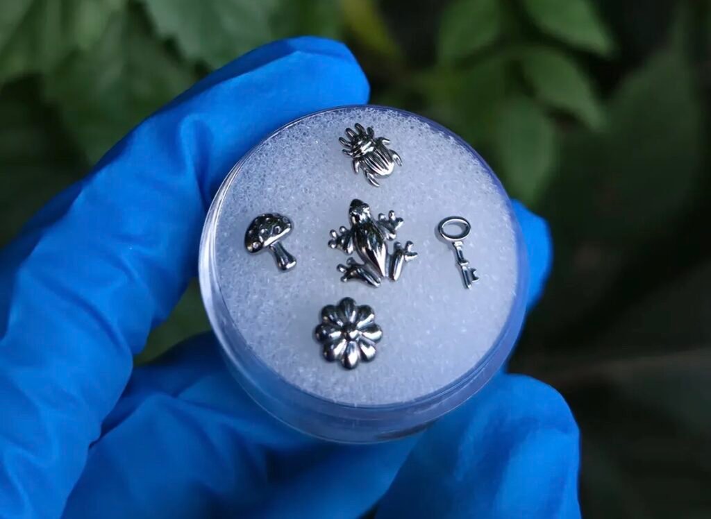 Silver nature-inspired piercing jewelry